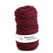 Sznurek bawełniany 5mm BORDOWY
